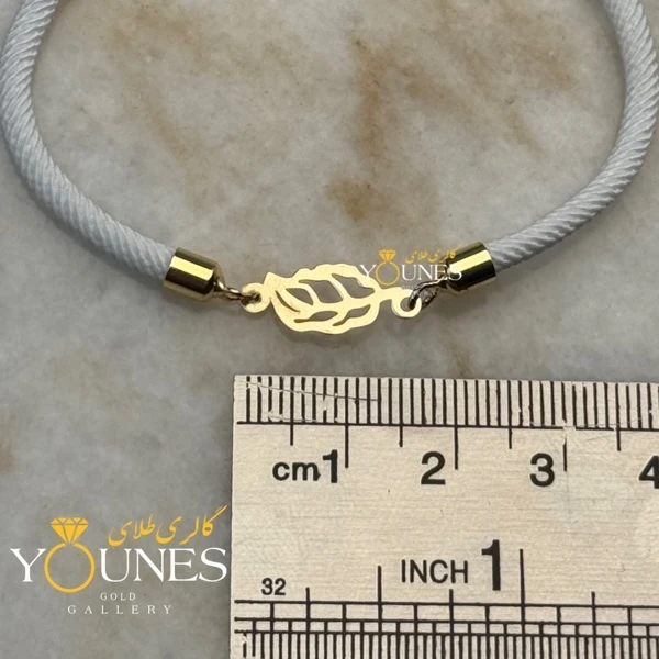 دستبند برگ امازون طلا لیزری